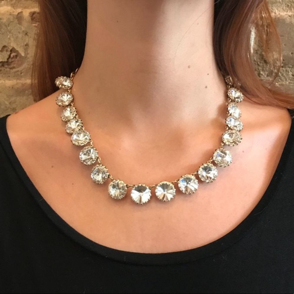 JCrew rhinestone statement necklace